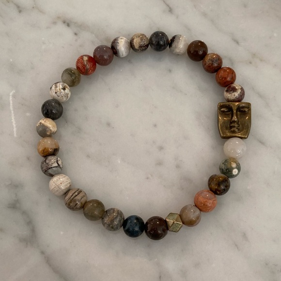 🔸NWT🔸 Natural Fossil Coral Gemstone Beaded Bracelet Set - Picture 12 of 16